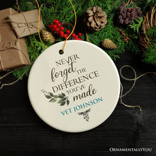 Load image into Gallery viewer, Animal Doctor Personalized Gift Inspirational Quote Ornament, Veterinarian Nurse and Technician Gift