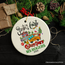 Load image into Gallery viewer, Santa’s Favorite Crossing Guard Personalized Christmas Ornament, School Crossing Patrol Officer Appreciation Gift
