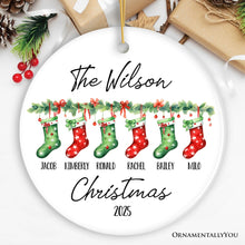 Carregar imagem no visualizador da galeria, Hanging Stockings Personalized Christmas Ornament, Family Crew Keepsake Gift