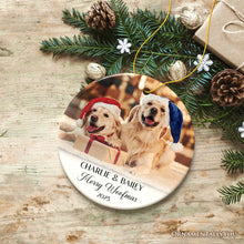 Carregar imagem no visualizador da galeria, Personalized Family Photo Christmas Ornament, Keepsake Gift with Any Custom Text and Picture