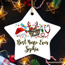 Carregar imagem no visualizador da galeria, Personalized Plaid Nurse Christmas Ornament, Gift for Medical Assistants and Hospital Technicians