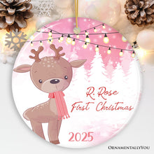 Carregar imagem no visualizador da galeria, Baby Reindeer First Christmas Male and Female Personalized Ornament