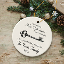 Carregar imagem no visualizador da galeria, Housewarming Personalized Ornament, New Home New Memories Custom Christmas Keepsake Gift