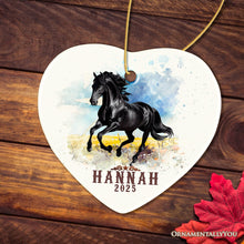 Load image into Gallery viewer, Vintage Western Style Horse Customized Ornament, Equestrian Christmas Gift with Personalized Name
