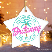 Carregar imagem no visualizador da galeria, Fabulous and Vibrant Chic Girl Personalized Ornament, Fashionable Beach Adventure Custom Gift