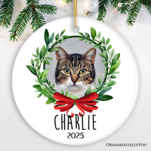 Carregar imagem no visualizador da galeria, Pet Memorial Personalized Photo Ornament, In Memory of Dog or Cat Gift