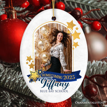 Carregar imagem no visualizador da galeria, Homecoming Personalized Photo Ornament, School Student Party Theme Keepsake Gift
