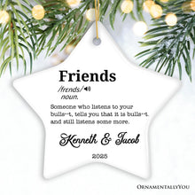 Carregar imagem no visualizador da galeria, Friends Definition Personalized Gift, Funny Christmas Ornament for Bestfriends