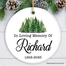 Carregar imagem no visualizador da galeria, Personalized Memorial Minimalist Ornament, In Loving Memory Keepsake Gift