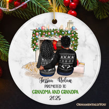 Carregar imagem no visualizador da galeria, Personalized First Christmas as Grandparents Ornament, Grandpa and Grandma Holiday Gift