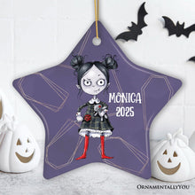 Load image into Gallery viewer, Spooky Girl Customized Halloween Ornament, Daughter Gift