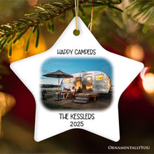 Load image into Gallery viewer, Camping Memory Photo Customized Ornament, Personalized Christmas Camper Gift