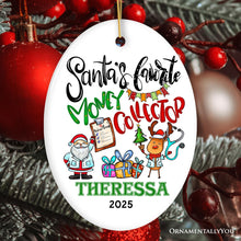 Carregar imagem no visualizador da galeria, Festive Santa’s Favorite Money Collector Personalized Christmas Ornament, Handler and Collections, Finance Specialists Gift