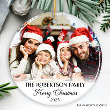 Carregar imagem no visualizador da galeria, Personalized Family Photo Christmas Ornament, Keepsake Gift with Any Custom Text and Picture