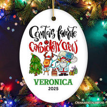 Load image into Gallery viewer, Santa's Favorite Cardiology Crew Personalized Christmas Ornament, Heart Health Teamwork Appreciation Gift