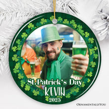 Carregar imagem no visualizador da galeria, Personalized Photo Upload St. Patrick’s Ornament, Irish Small Tree Decoration and Gift