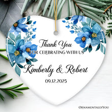 Load image into Gallery viewer, Elegant Wedding Favors Personalized Heart Ornament, Ideas for Guests, Small Christmas Souvenir