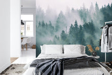 Carregar imagem no visualizador da galeria, Foggy Forest Mountain Wallpaper Mural. #FT-19-VE90