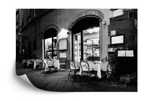 Carregar imagem no visualizador da galeria, Black and White European Café Street Diner Wallpaper Mural. #FT-207-VE90