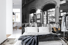 Carregar imagem no visualizador da galeria, Black and White European Café Street Diner Wallpaper Mural. #FT-207-VE90