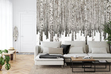 Carregar imagem no visualizador da galeria, White Birch Tree Forest Wallpaper Mural. IQ-1236