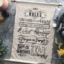 Carregar imagem no visualizador da galeria, Family Rules - Mesh Stencil 12x18