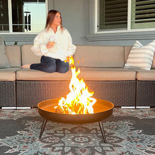 Carregar imagem no visualizador da galeria, Raised Metal Fire Pit Bowl