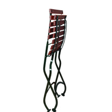 Cargar imagen en el visor de la galería, Five Piece Dining Set with 32 x 48" Steel Top Table and Two/Two Natural African Teak Slat Side/Arm Chairs