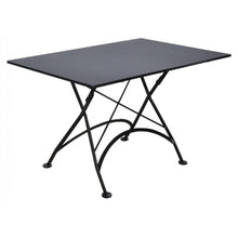 Cargar imagen en el visor de la galería, Five Piece Dining Set with 32 x 48" Steel Top Table and Two/Two Natural African Teak Slat Side/Arm Chairs