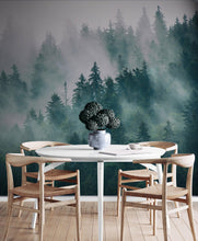 Carregar imagem no visualizador da galeria, Foggy Forest Mountain Wallpaper Mural. #FT-19-VE90