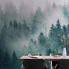 Carregar imagem no visualizador da galeria, Foggy Forest Mountain Wallpaper Mural. #FT-19-VE90