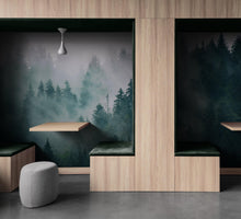Carregar imagem no visualizador da galeria, Foggy Forest Mountain Wallpaper Mural. #FT-19-VE90