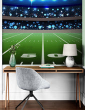 Carregar imagem no visualizador da galeria, Football Stadium Wallpaper Mural. Bright lights over 50 yard line. #6787