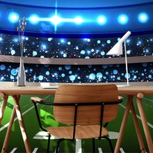 Carregar imagem no visualizador da galeria, Football Stadium Wallpaper Mural. Bright lights over 50 yard line. #6787