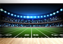Carregar imagem no visualizador da galeria, Football Stadium Wallpaper Mural. Bright lights over 50 yard line. #6787