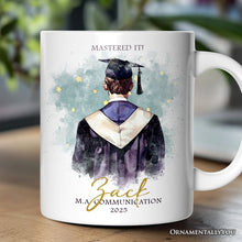Carregar imagem no visualizador da galeria, Male Graduation Personalized Mug, Student Custom Gift with Name