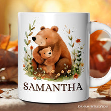 Carregar imagem no visualizador da galeria, Mom and Baby Bear Personalized Mug, Mother's Day Custom Gift with Name