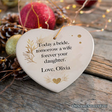 Carregar imagem no visualizador da galeria, Mothers Gift from Bride Personalized Keepsake Wedding Ornament