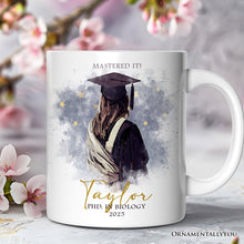 Carregar imagem no visualizador da galeria, Female Graduation Personalized Mug, Student Custom Gift with Name