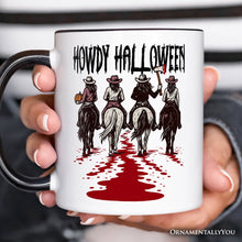 Carregar imagem no visualizador da galeria, Howdy Halloween Cowgirl Women Personalized Mug, Empowered Western Spooky Gift with Custom Name