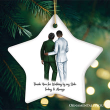 Carregar imagem no visualizador da galeria, Father and Son Wedding Groom Personalized Gift Ornament