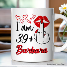 Carregar imagem no visualizador da galeria, 40 Birthday Personalized Mug For Women, 39 Plus Sarcastic Gift With Custom Name