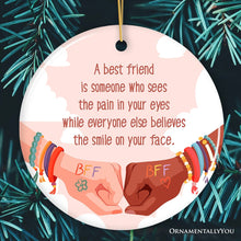 Carregar imagem no visualizador da galeria, A Best Friend Sees You Quote Ornament, Christmas Gift and Appreciation for BFF