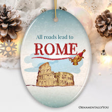 Carregar imagem no visualizador da galeria, All Roads Lead to Rome Simple and Sophisticated Ornament, Italy Travel Gift