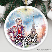Load image into Gallery viewer, Artistic Eiffel Tower Unique Ceramic Ornament, Handcrafted Paris Decor