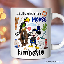 Load image into Gallery viewer, Artistic It All Started With a Mouse Personalized Mug, Steamboat Willie Gift
