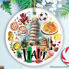 Load image into Gallery viewer, Artistic Italy Landmarks Ornament, Italian Souvenir for Ceramic Christmas Gift