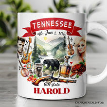 Carregar imagem no visualizador da galeria, Artistic Tennessee State Themes and Landmarks Personalized Mug With Custom Name