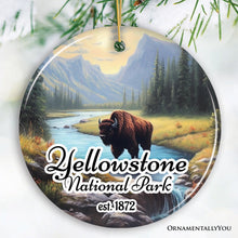 Carregar imagem no visualizador da galeria, Artistic Yellowstone National Park Christmas Ornament, Gift for Nature Lovers