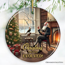 Cargar imagen en el visor de la galería, Christmas has Sure Evolved Witty Charles Darwin Ornament, Science and Biology Student and Teacher Gift